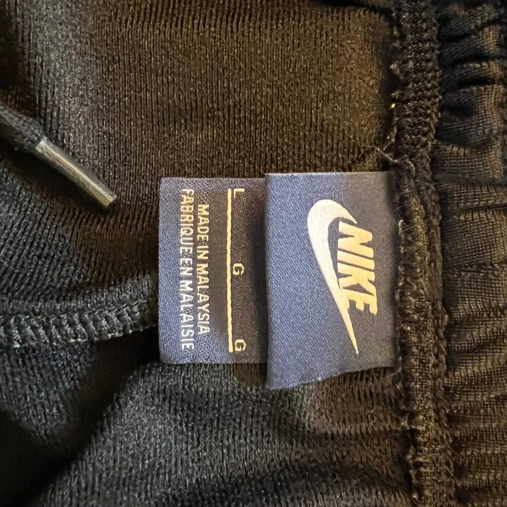 Nike Track Pants Polyester Black White Stripe Kids Large Sporty Athletic Large